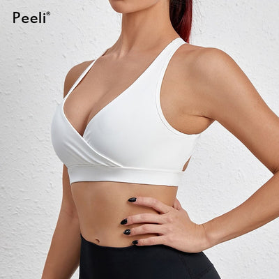 High Support seamless Push Up Yoga Bra Padded Sports Top