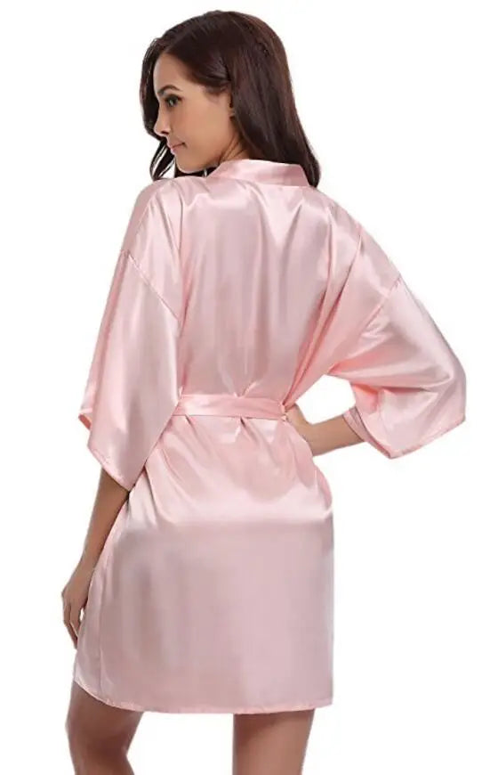 Women's Silk Kimono Robe Satin Bathrobe Sexy & Elegant Robe