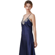Lace Satin Nightgown Sexy Long Chemise Sleepwear